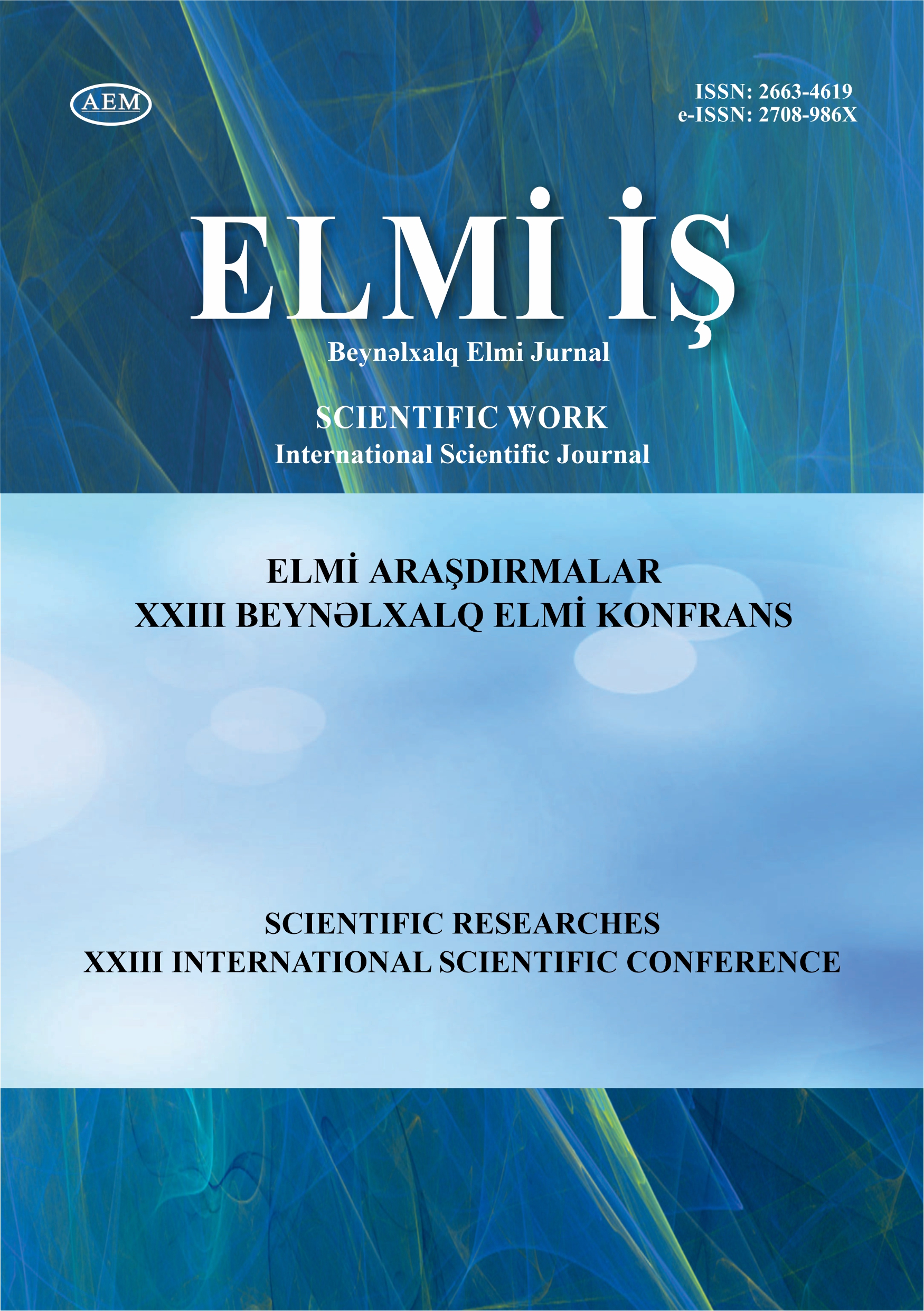 ELMİ ARAŞDIRMALAR — XXIII BEYNƏLXALQ ELMİ KONFRANS (28 mart 2025)